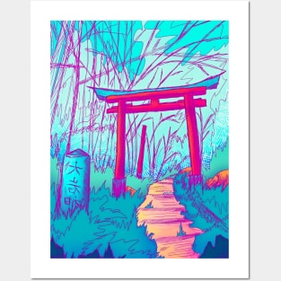 The Blue Japanese Garden Posters and Art